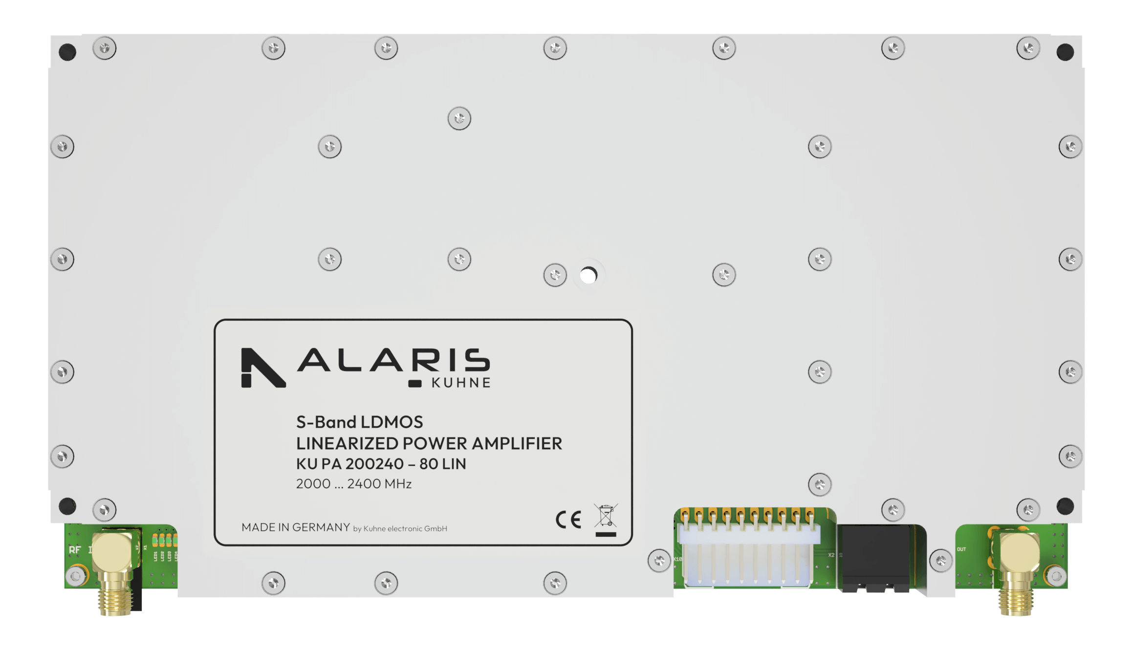 LDMOS Power Amplifier, 2000 ... 2400 MHz, 8 W COFDM Linear S-Band Power Amplifier (KU PA 200240 - 80 LIN)